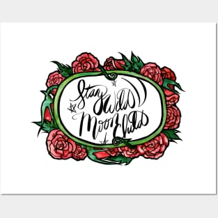 Stay Wild Moon Child Rose Ring Posters and Art